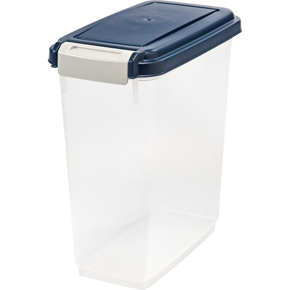 Iris 11 Qt Airtight Pet Food Storage Bin In Navy Blue 301106 The in proportions 1000 X 1000