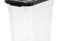 Iris 12 Qt Airtight Pet Food Storage Bin In Clear 300555 The Home inside proportions 1000 X 1000