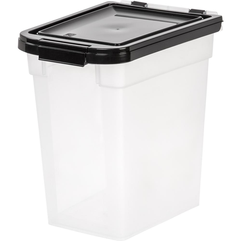 Iris 12 Qt Airtight Pet Food Storage Bin In Clear 300555 The Home intended for sizing 1000 X 1000
