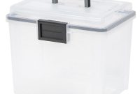 Iris 19 Qt Portable Weather Tight File Storage Box In Clear 110350 with measurements 1000 X 1000