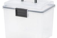 Iris 19 Qt Portable Weathertight File Storage Box In Clear 4 Pack within sizing 1000 X 1000