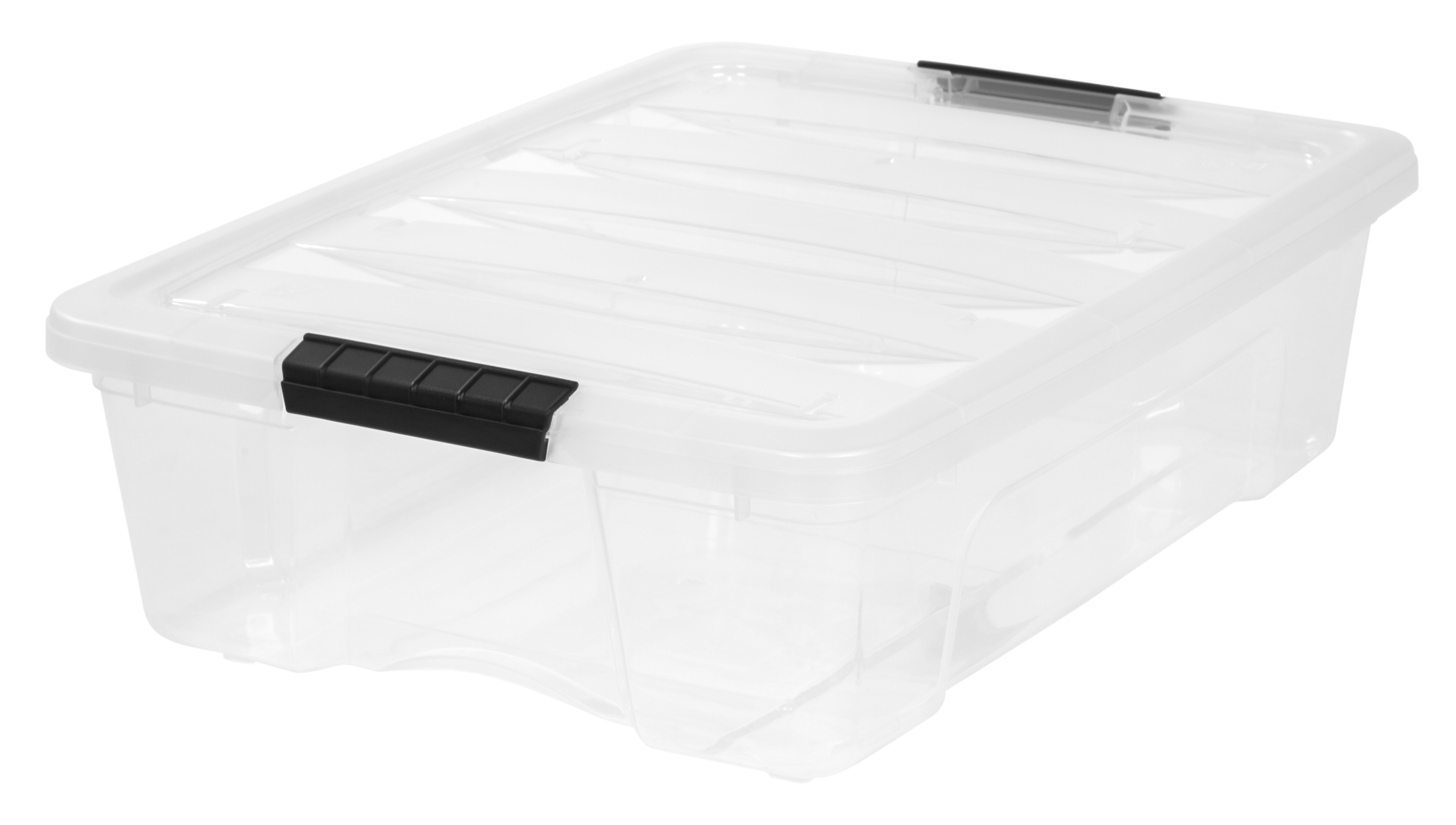 Iris 26 Quart Stack Pull Plastic Storage Box Clear Available In in proportions 4141 X 2345