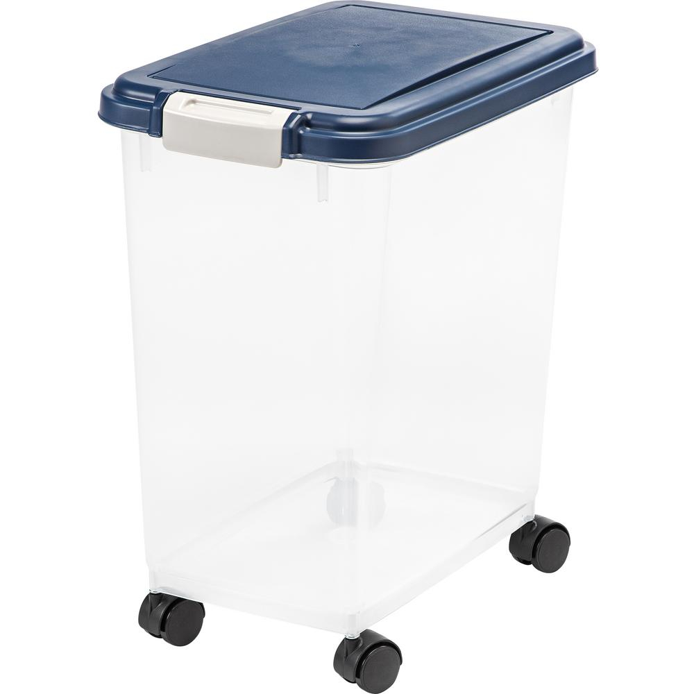 Iris 33 Qt Airtight Pet Food Storage In Navy with regard to dimensions 1000 X 1000
