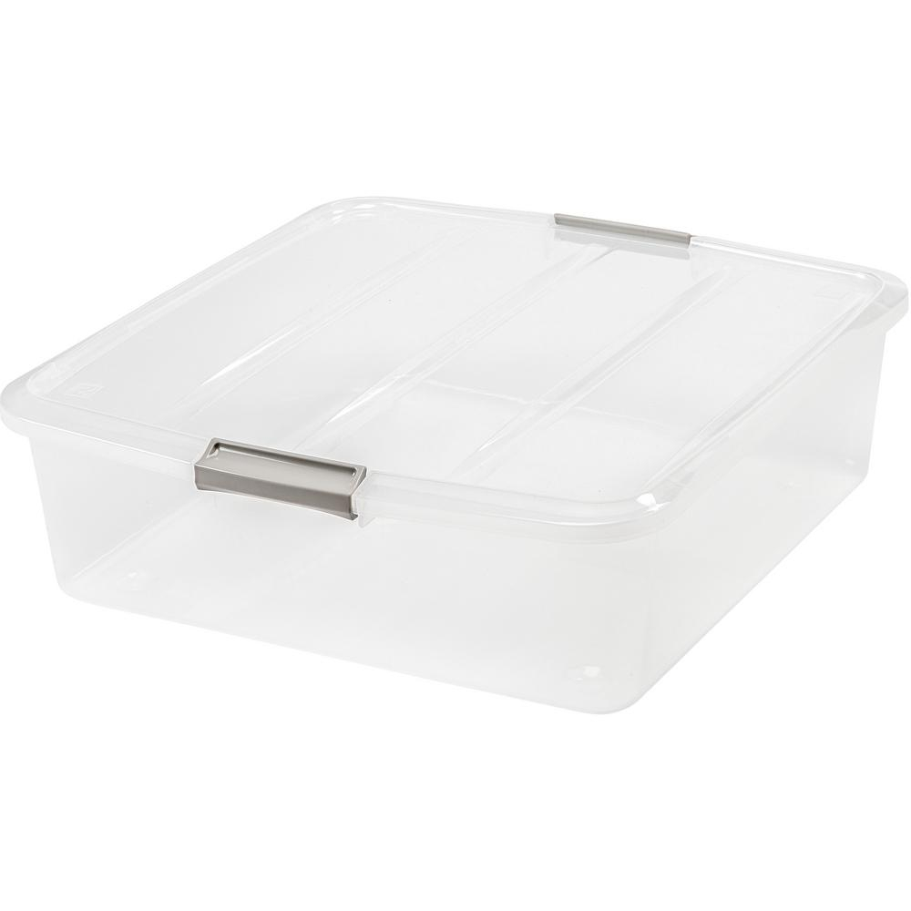 Iris 33 Qt Underbed Buckle Up Storage Box In Clear 100702 The inside dimensions 1000 X 1000