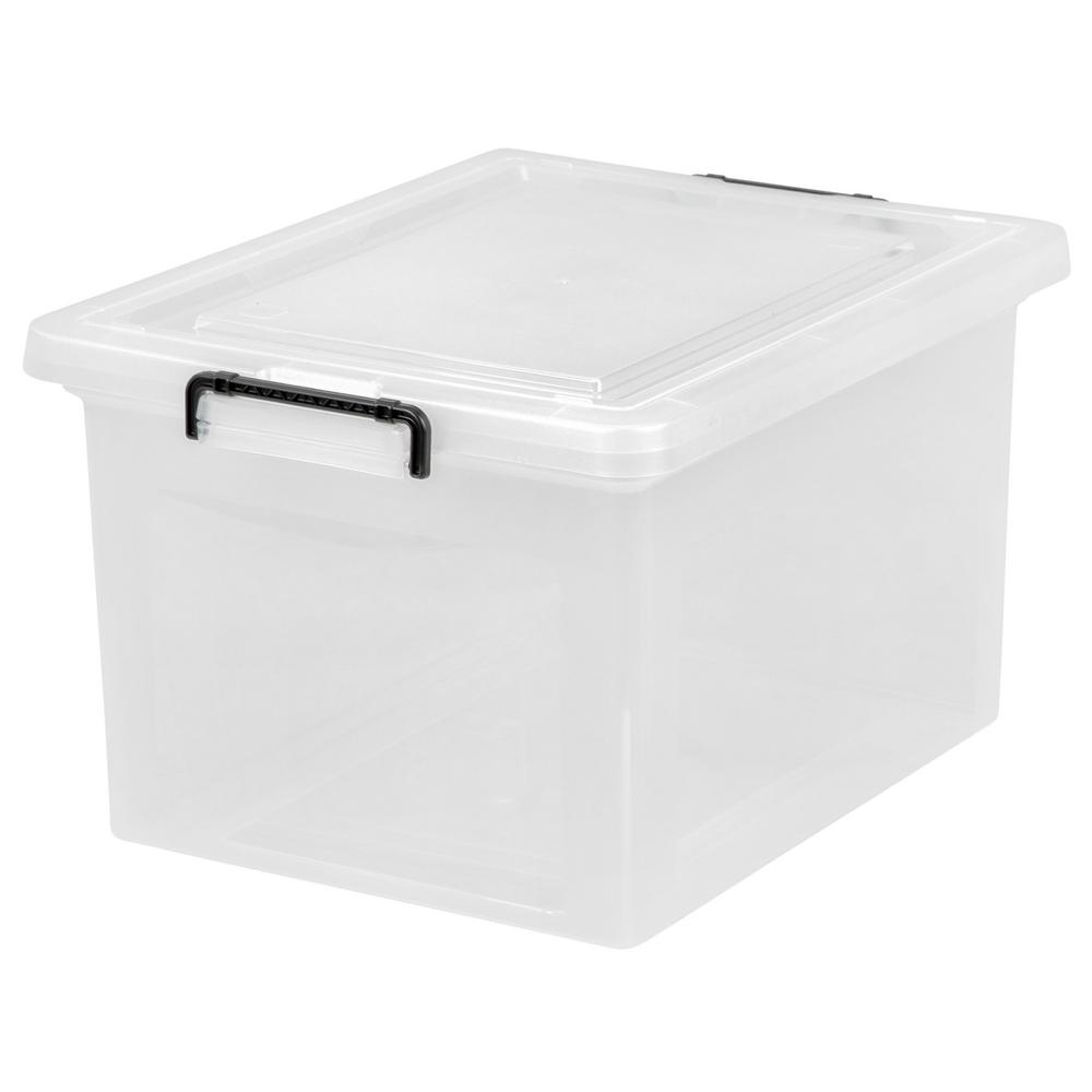 Iris 42 Qt Letterlegal File Box With Buckles In Clear 139751 The pertaining to proportions 1000 X 1000