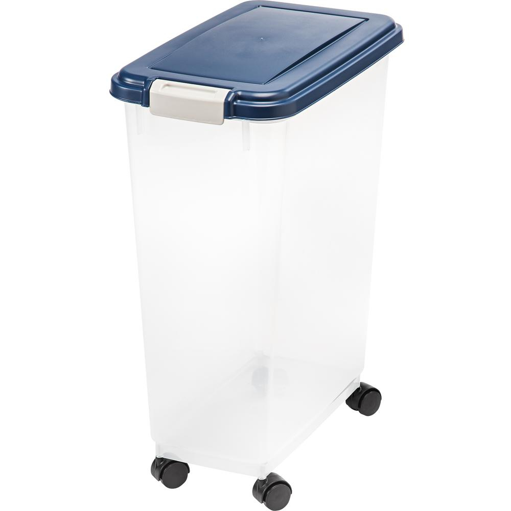 Iris 47 Qt Airtight Pet Food Storage Bin In Navy 301073 The Home pertaining to dimensions 1000 X 1000