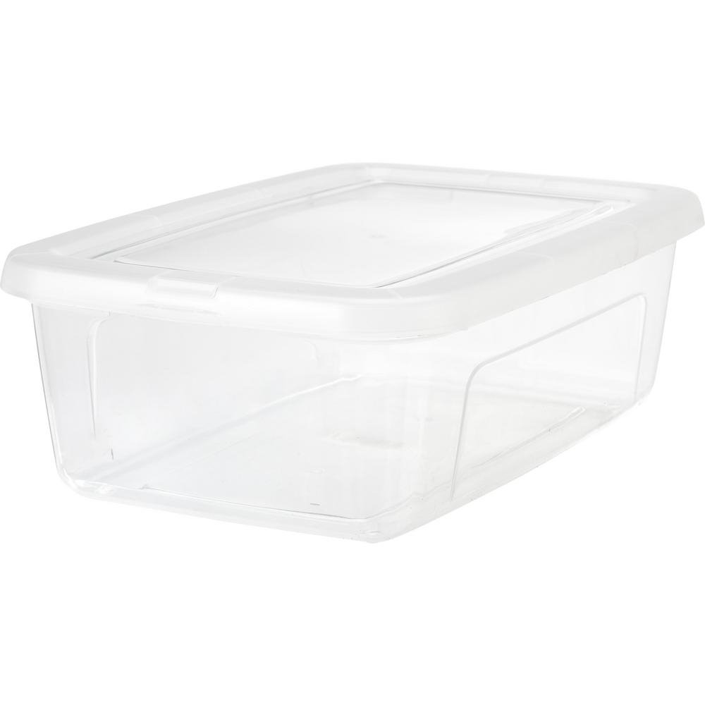 Iris 6 Qt Modular Storage Box In Clear Pack Of 4 101903 The within sizing 1000 X 1000