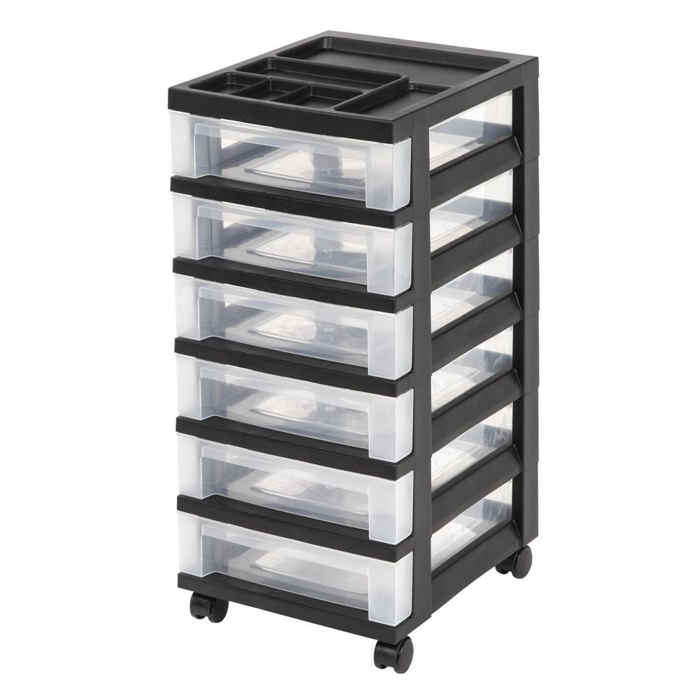 Iris 68 Qt 6 Drawer Storage Bin In Black In 2019 Products for measurements 1000 X 1000