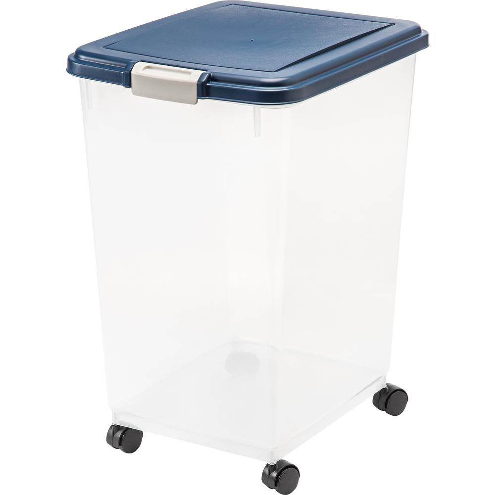 Iris 69 Qt Airtight Pet Food Storage Bin In Navy 301087 The Home with regard to size 1000 X 1000