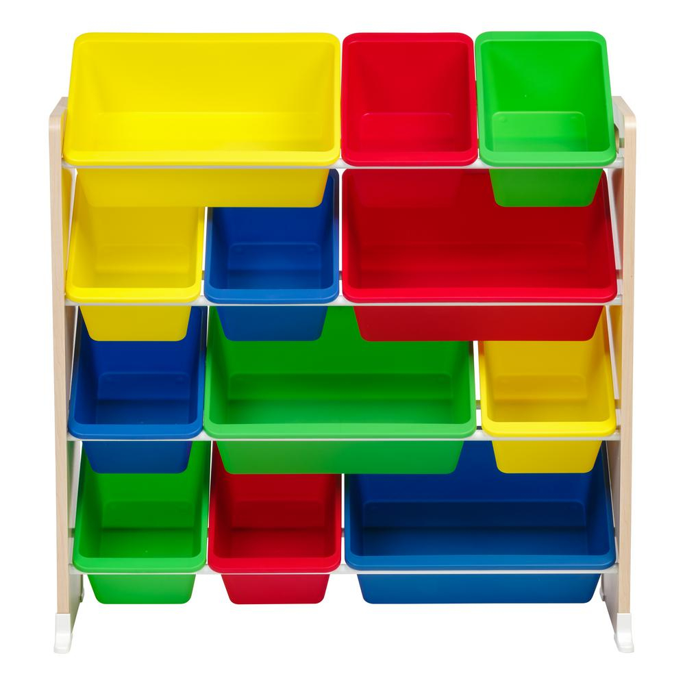 Iris Primary 4 Tier Multi Colored Toy Storage Bin Rack 596352 The throughout measurements 1000 X 1000