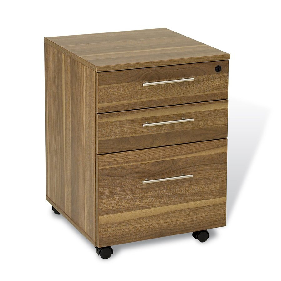 Jesper Office Professional 100 Series Walnut 3 Drawer File Cabinet pertaining to proportions 900 X 900