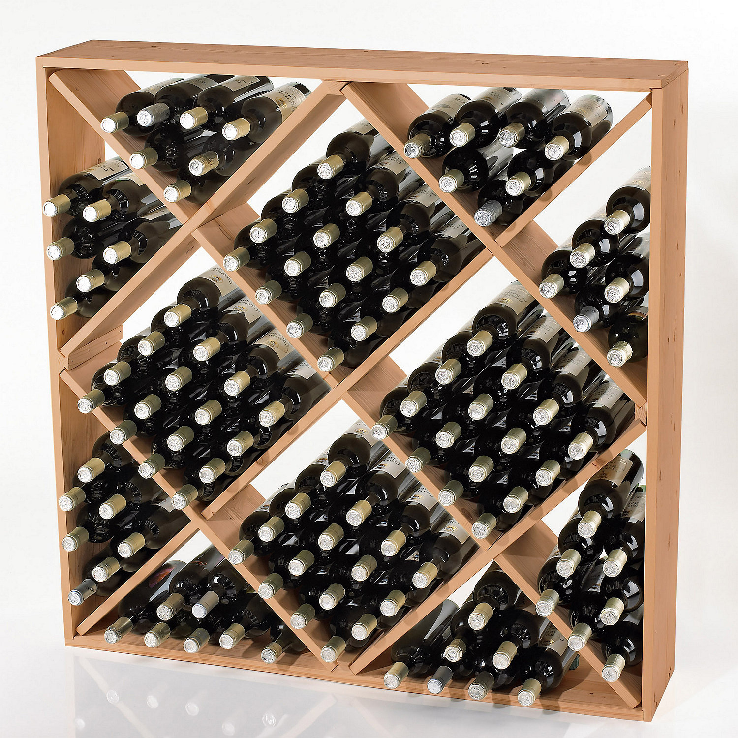 Jumbo Bin 120 Bottle Wine Rack Natural Wine Enthusiast regarding proportions 1500 X 1500