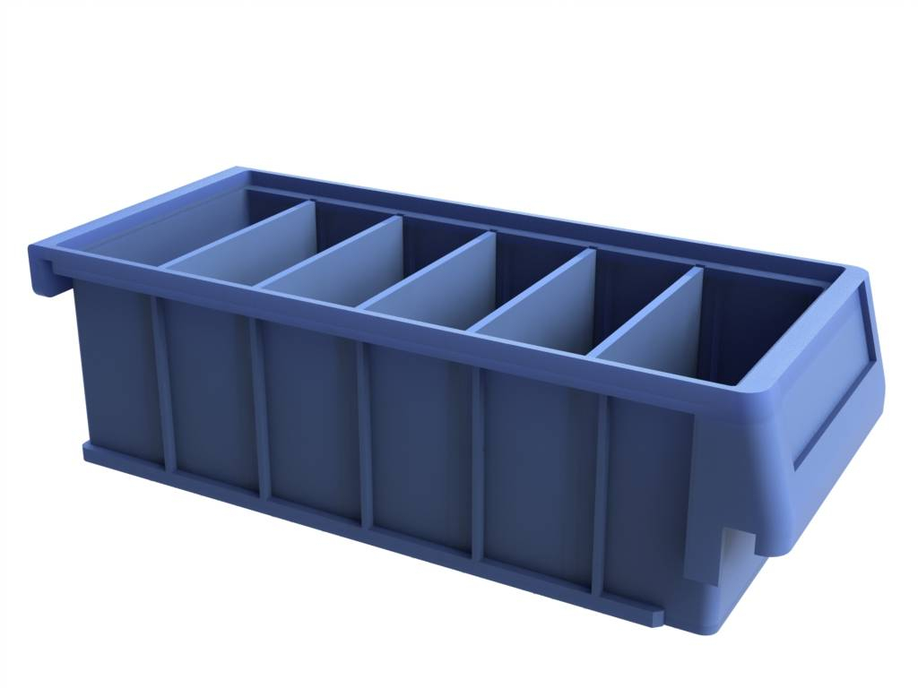 Kargo Master 5 Wide Stackable Dividable Plastic Bin 40330 for proportions 1024 X 768