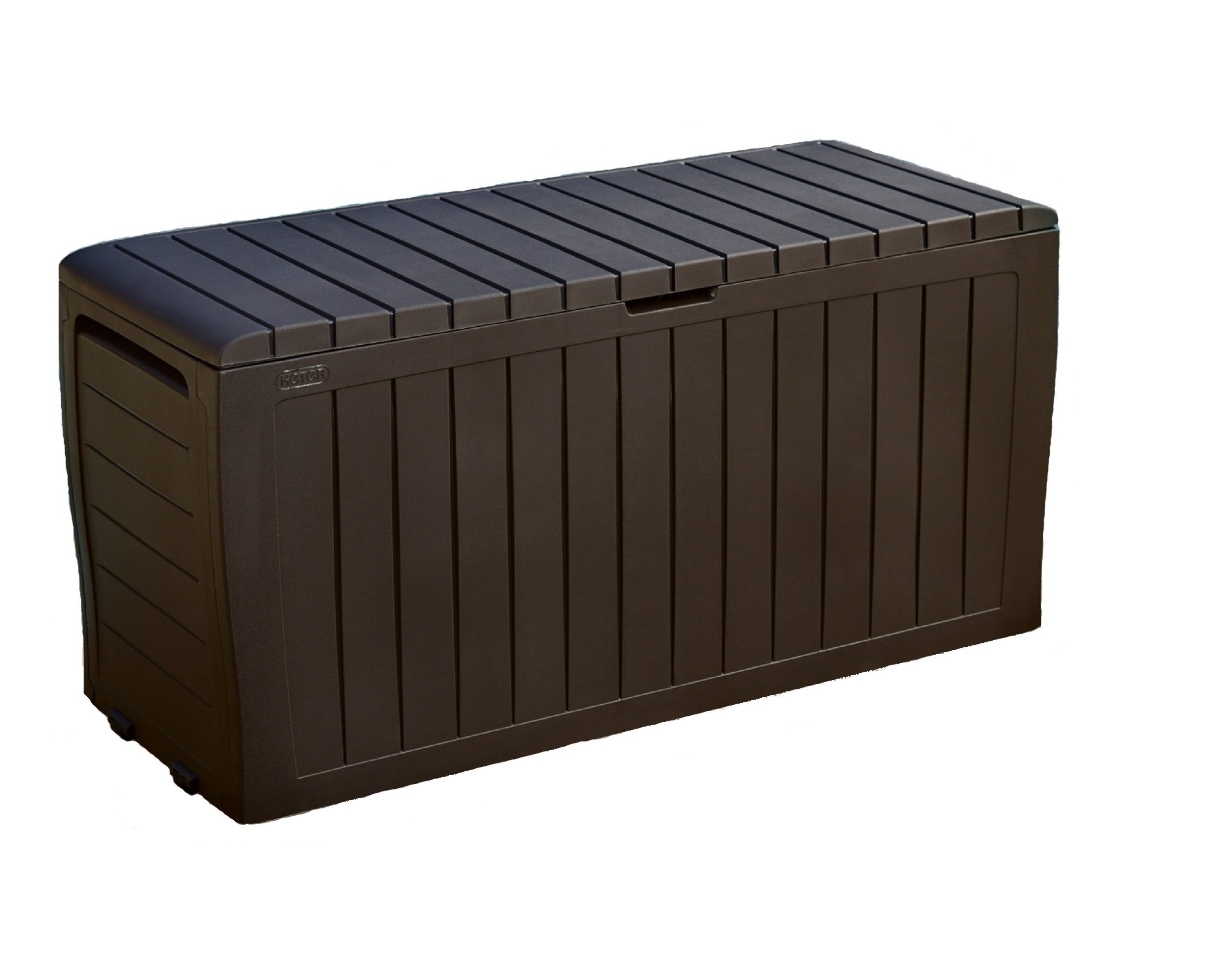 Keter Marvel Plus 71 Gallon Outdoor Storage Deck Box Espresso Brown inside dimensions 2500 X 2000