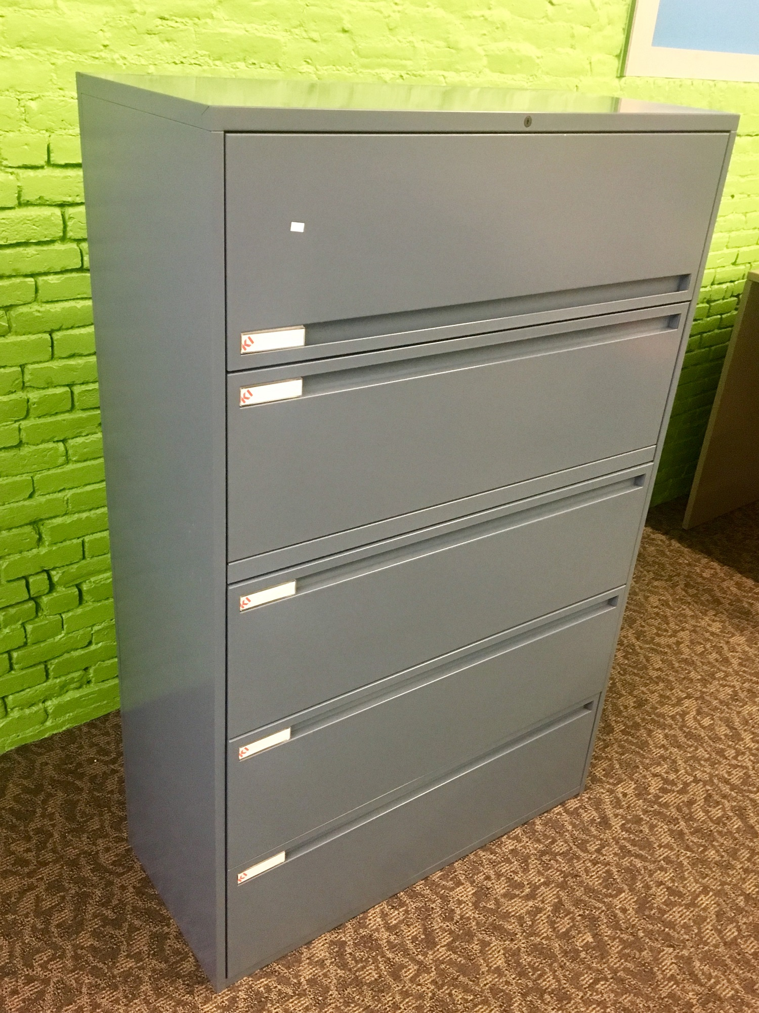 Ki 5 Drawer 42w Lateral File Cabinet Medium Grey Surplus Office within size 1500 X 2002