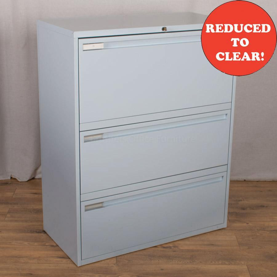 Ki Sky Blue 3 Drawer Side Filing Cabinet with regard to size 900 X 900