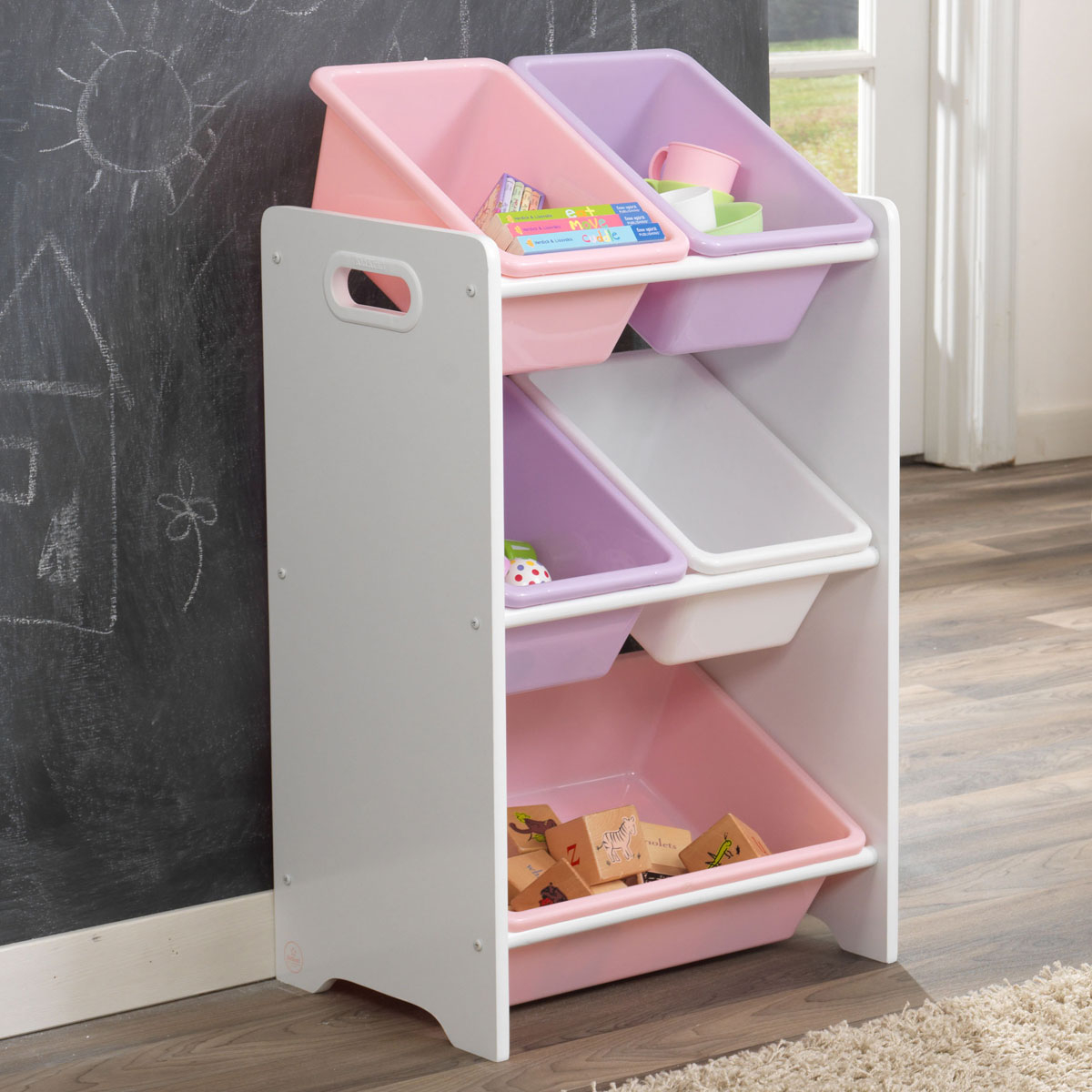 Kidkraft 5 Bin Storage Unit White 15473 Pirum with regard to proportions 1200 X 1200