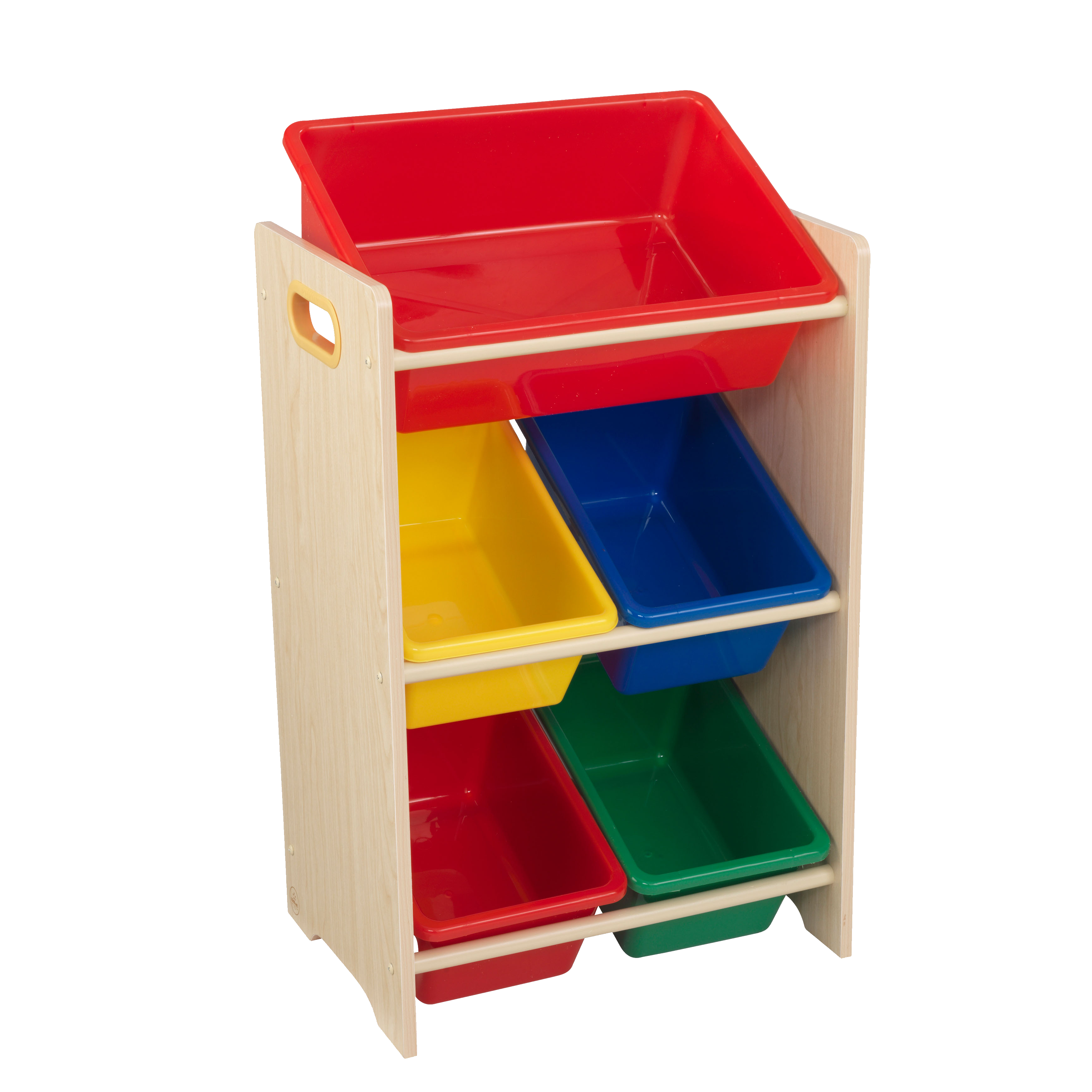 Kidkraft Wooden Childrens Toy Storage Unit With Five Plastic Bins for size 3480 X 3480