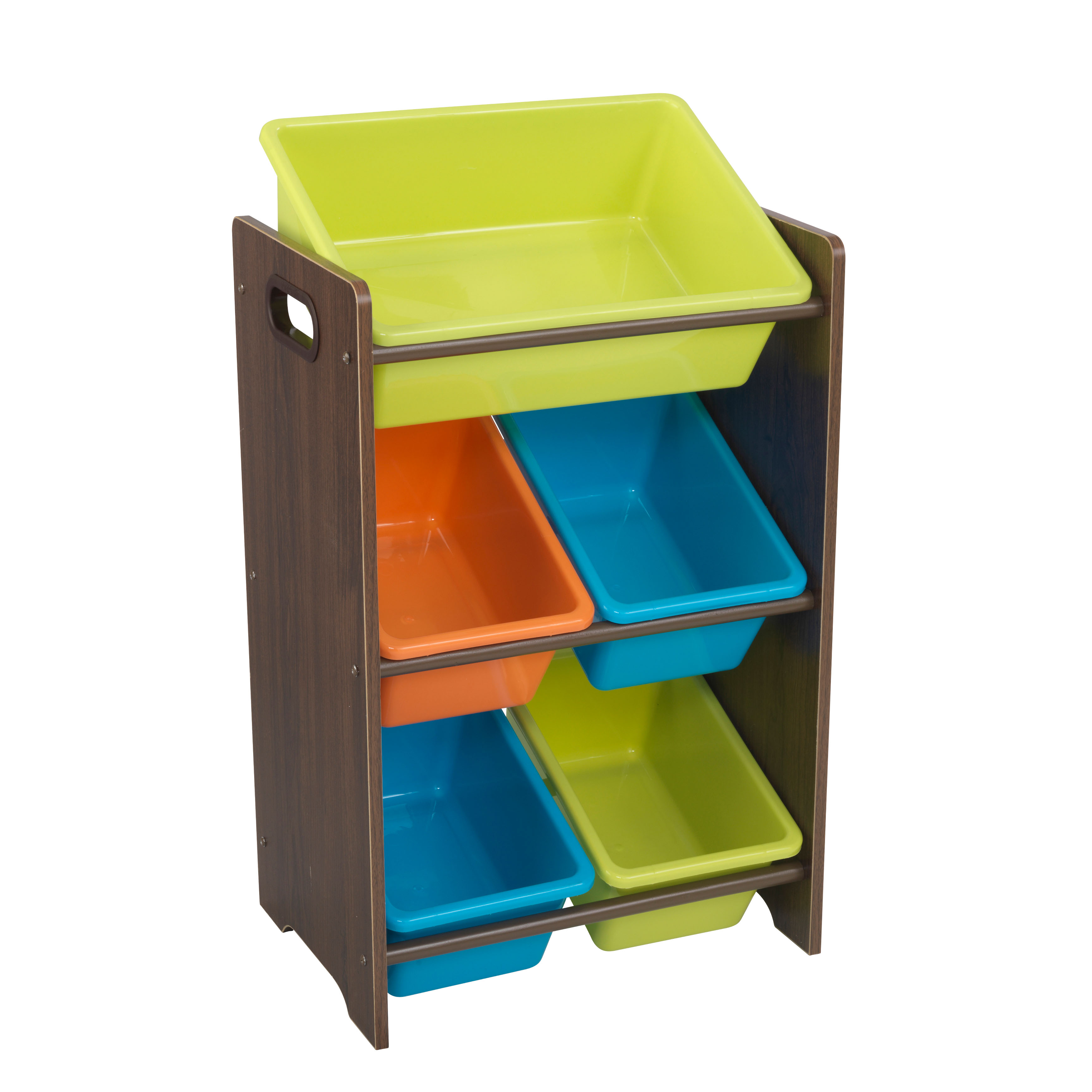 Kidkraft Wooden Childrens Toy Storage Unit With Five Plastic Bins throughout size 3480 X 3480