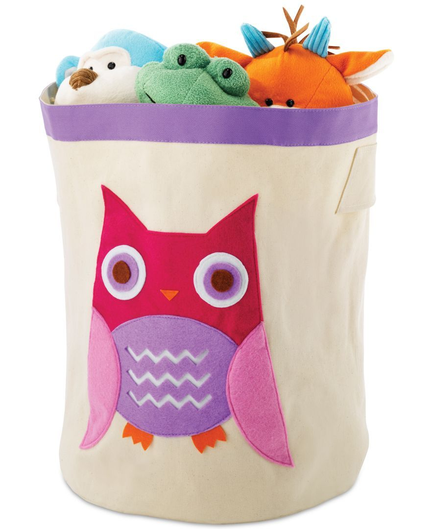 Kids Canvas Cube Storage Bin Pink Owl My House In The Future in sizing 884 X 1080