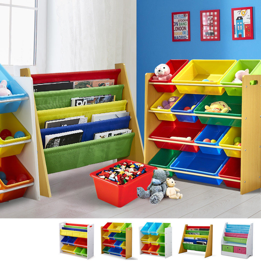 Kids Children Bookcase Wooden Shelf Bookshelf Toy Organiser Storage regarding size 1000 X 1000