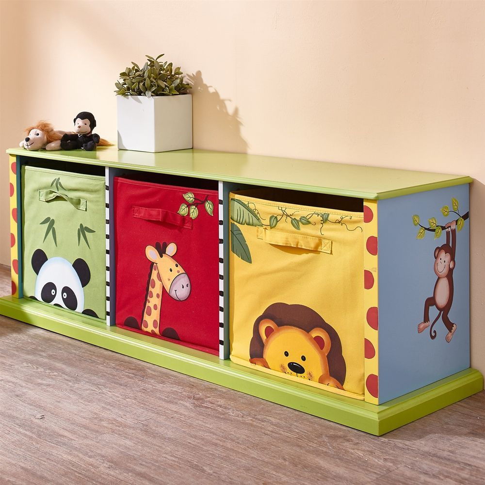 Kids Childrens Sunny Safari Animal Theme 3 Cub Toy Organizer within measurements 1000 X 1000