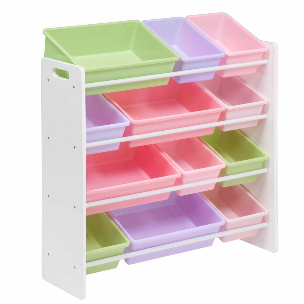 Kids Toy Organizer Pastel Storage Bin Children Play Bed Room White intended for dimensions 1000 X 1000