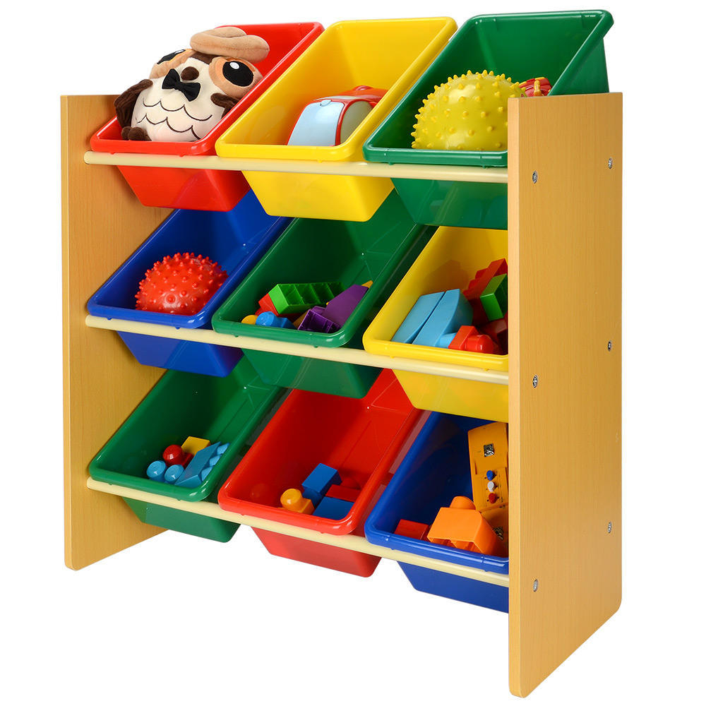 Kids Toy Organizer Storage Box With Plastic Bins Container Natural for measurements 1000 X 1000