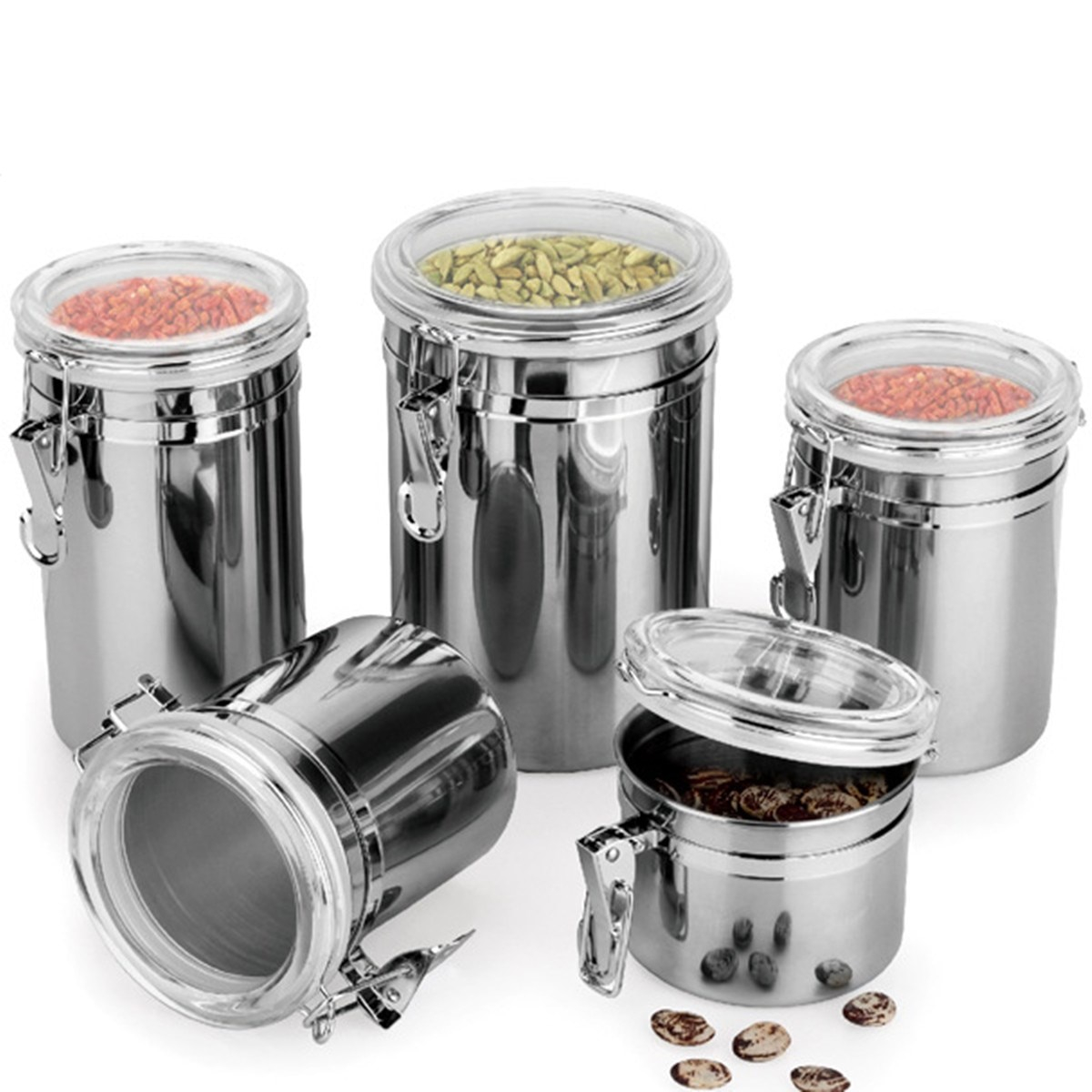 Kitchen Container Boxes 4 Size Metal Storage Food Bottles Sugar Tea within sizing 1200 X 1200