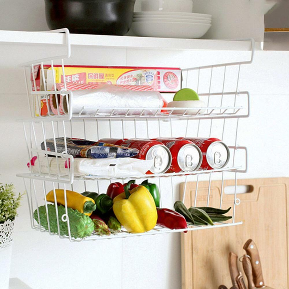 Kitchen Storage Bin Under Shelf Wire Rack Cabinet Basket Organizer intended for proportions 1000 X 1000