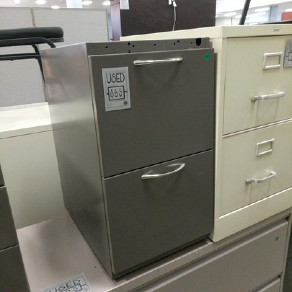 Knoll 2 Drawer Filing Cabinet For Under Desk Work Surface Cubicle with regard to dimensions 1000 X 1000