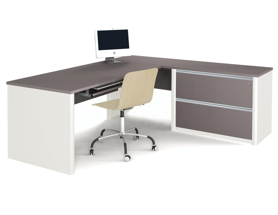 L Shaped Desk With Assembled Lateral File Cabinet L Shaped intended for proportions 1100 X 850