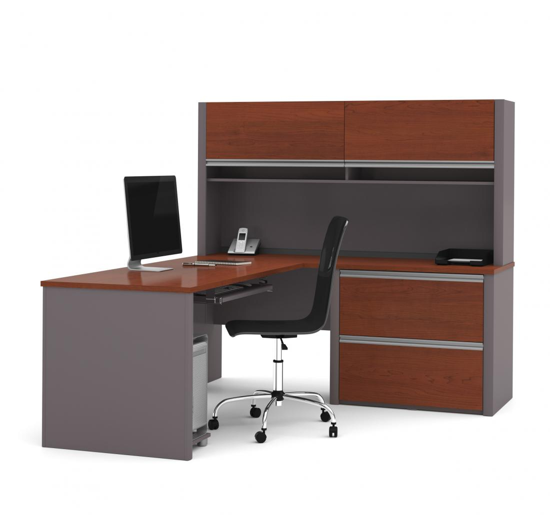 L Shaped Desk With Lateral File Cabinet And Hutch L Shaped intended for measurements 1100 X 1031