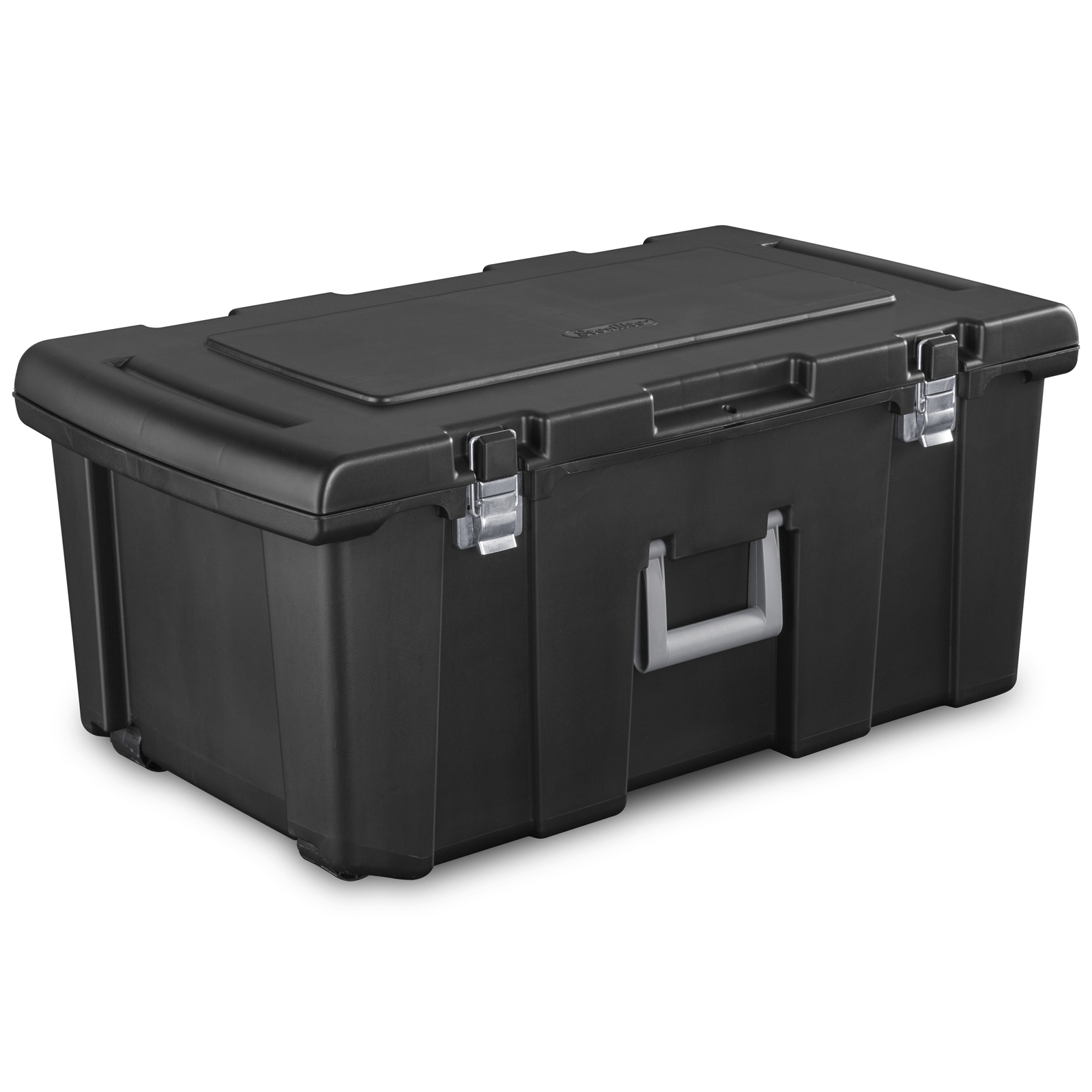 Large Plastic Storage Box Container Wheeled Tote Bin 16 Gal Portable pertaining to dimensions 1600 X 1600