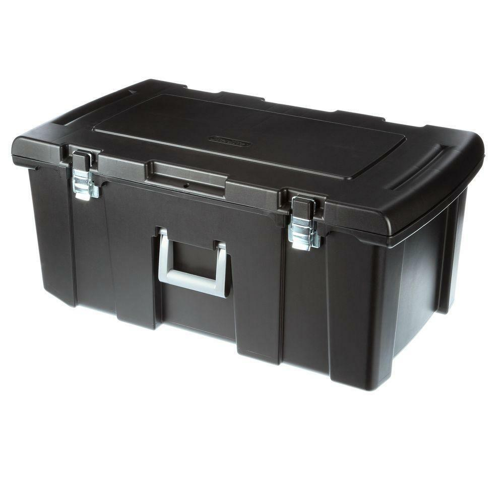 Large Rolling Footlocker Storage Box Plastic Bin Container Organizer with regard to dimensions 1000 X 1000