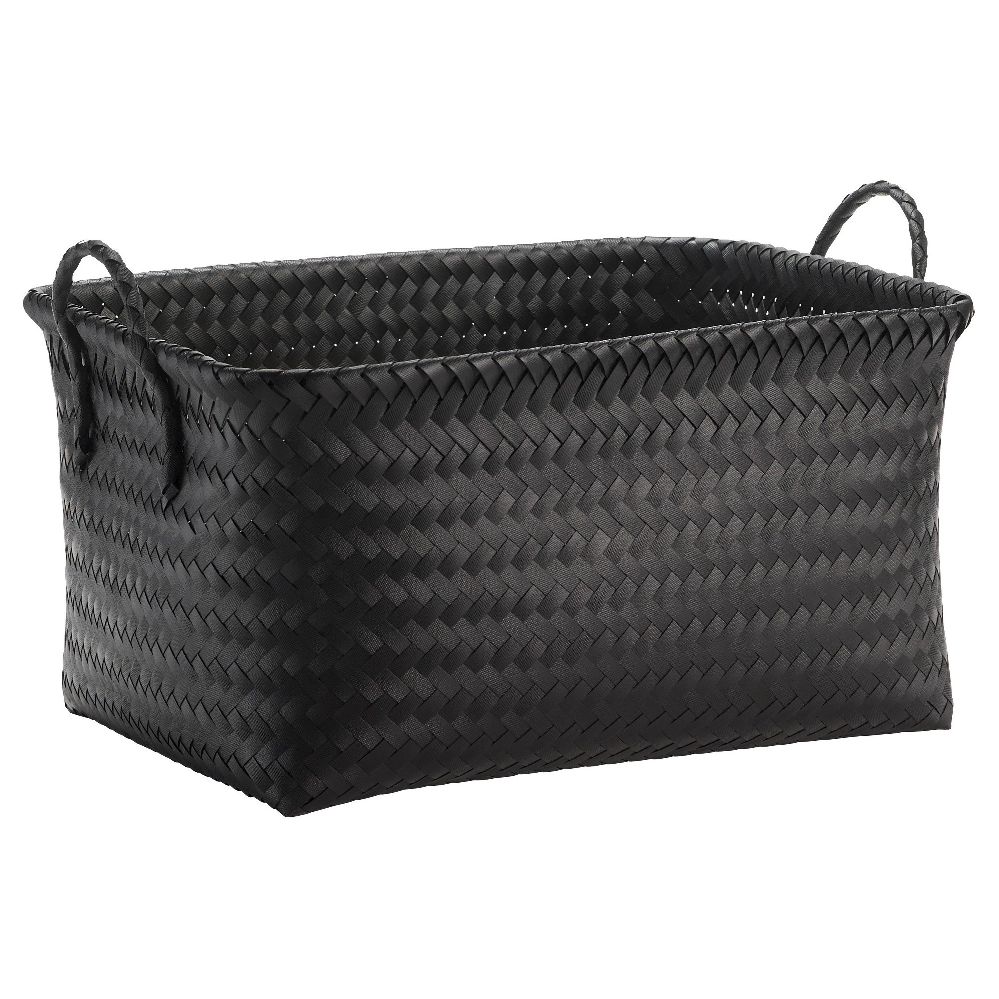 Large Woven Rectangular Storage Basket Black Room Essentials In intended for sizing 2000 X 2000
