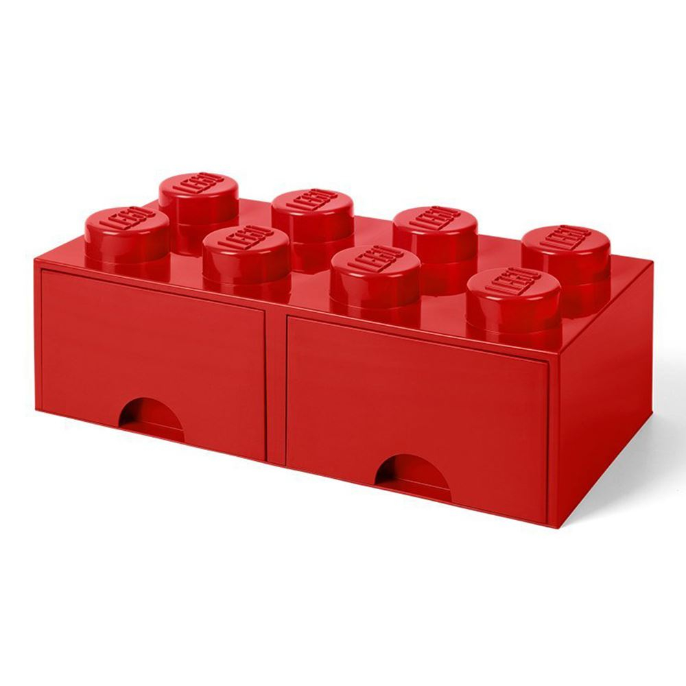 Lego Brick Storage Box 8 With 2 Drawers Stackable Blocks Kids Red with regard to dimensions 1000 X 1000