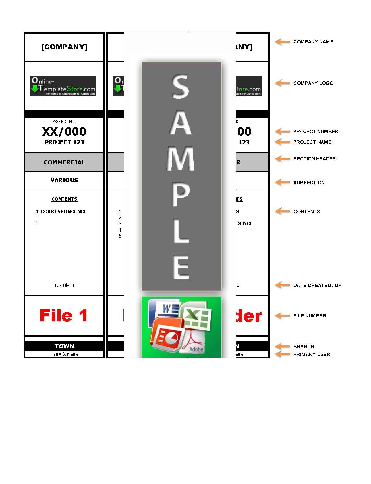 Lever Arch File Label Template Junaith Label in sizing 1292 X 1683