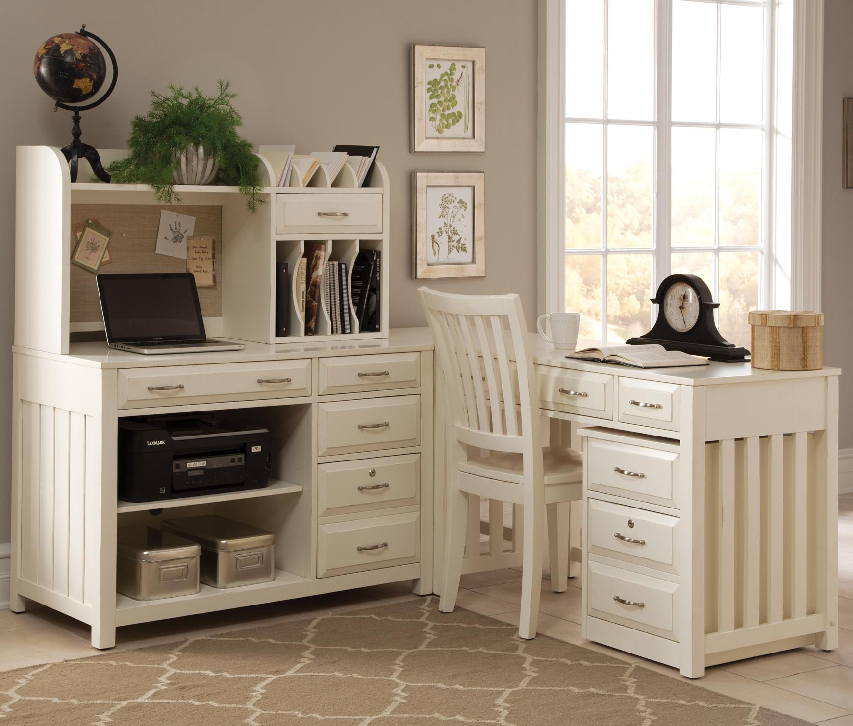 Liberty Furniture Hampton Bay White 5 Pc L Shaped Desk And File with sizing 1740 X 1482