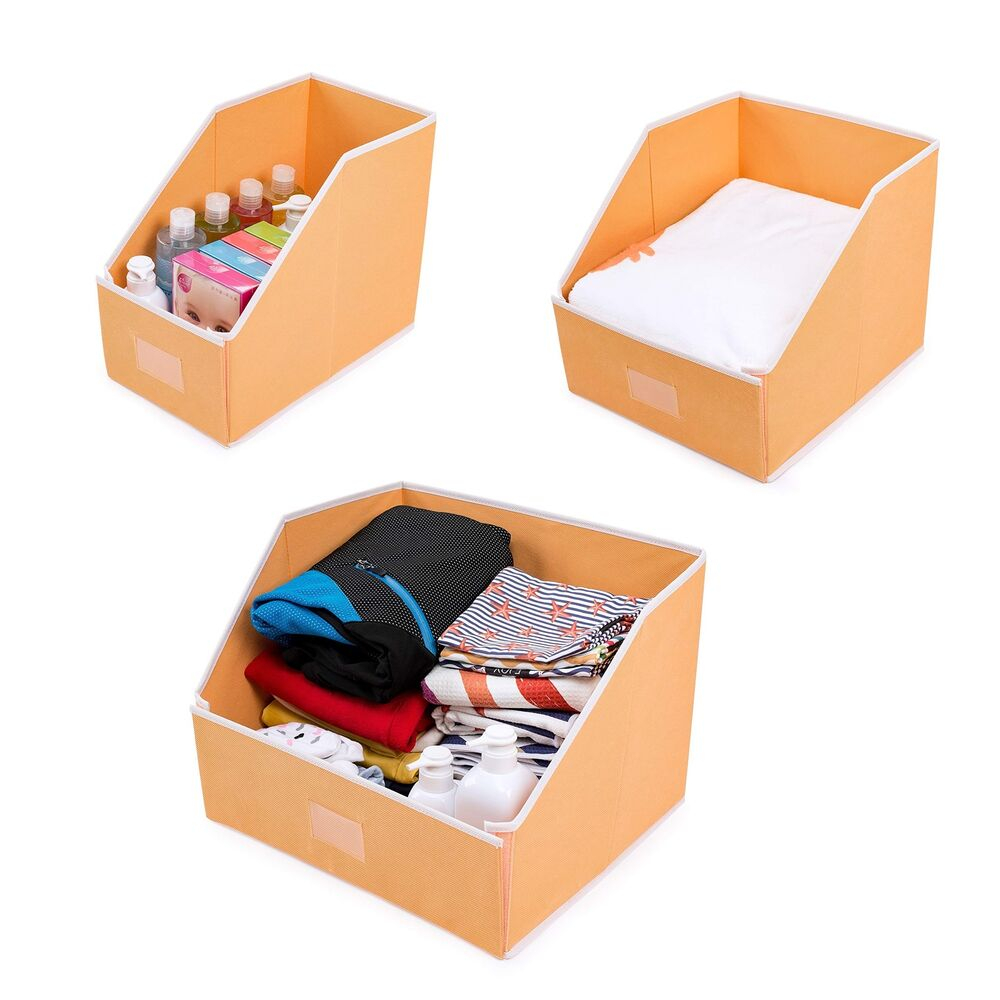 Linen Closet Storage Organizers Set Of 3 Foldable Fabric Bins within size 1000 X 1000