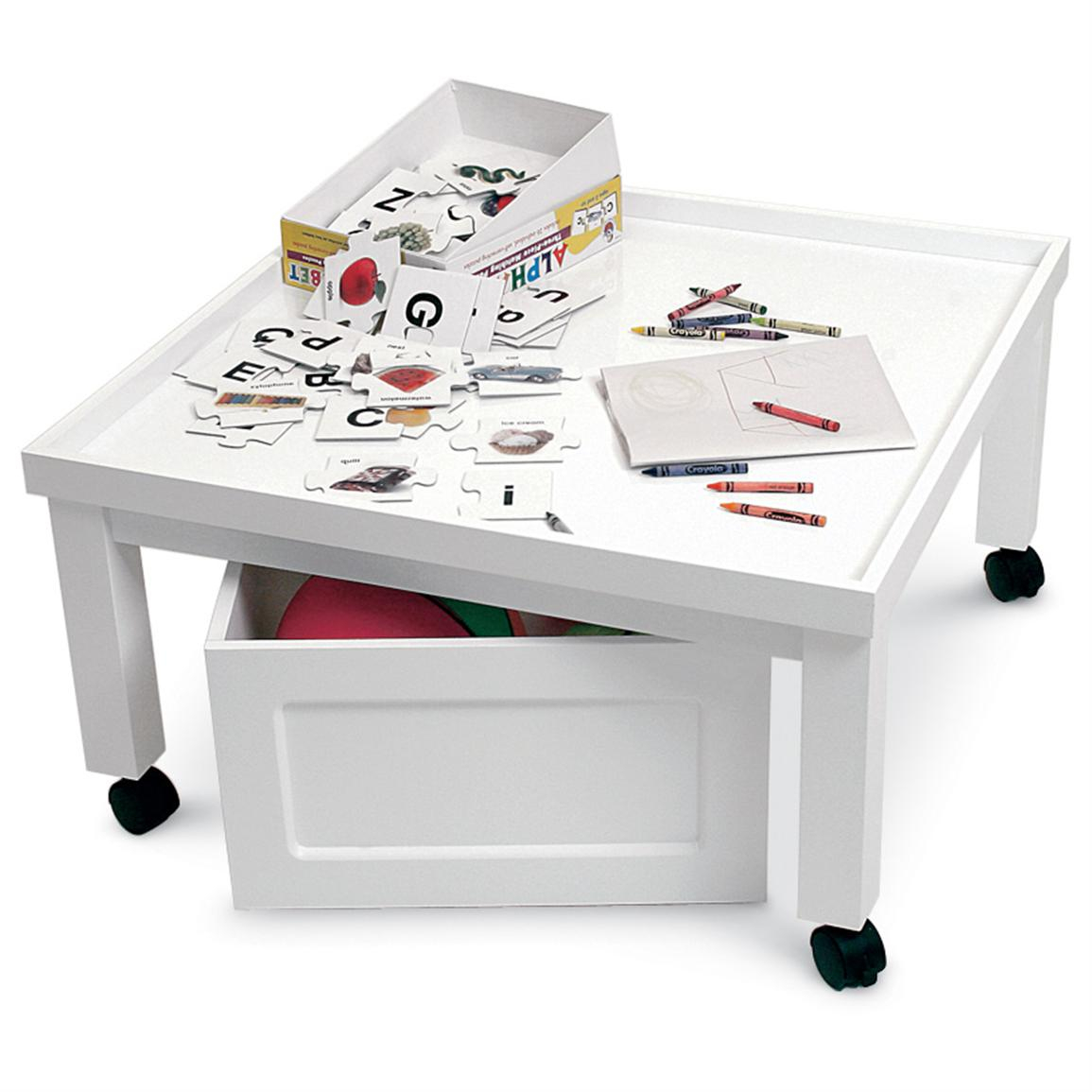 Lipper Rolling Activity Table With Storage Bin 111112 At throughout sizing 1155 X 1155