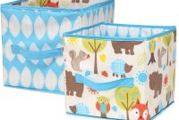 Little Bedding Nojo Woodlands Collapsible Storage Bin 2 Pack in dimensions 2000 X 2000