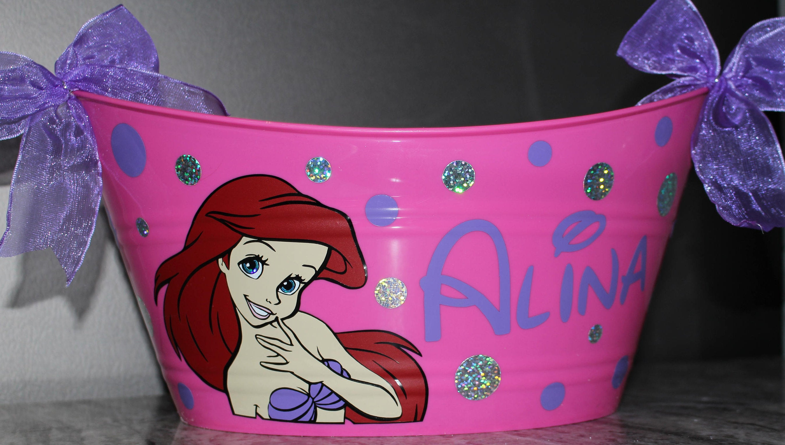 Little Mermaid Ariel Easter Basket Personalized Toy Basket Etsy with regard to dimensions 2696 X 1530