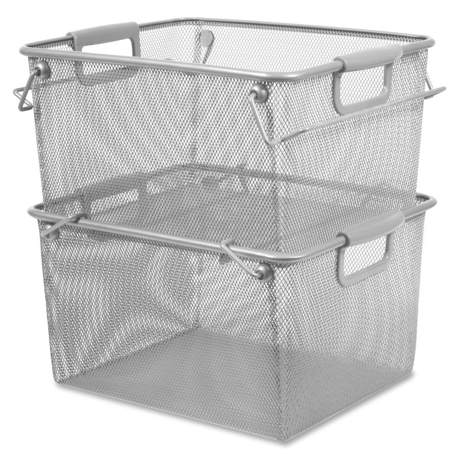 Llr84247 Lorell Carry Handle Stacking Mesh Storage Bin 2 Tiers with regard to size 900 X 900