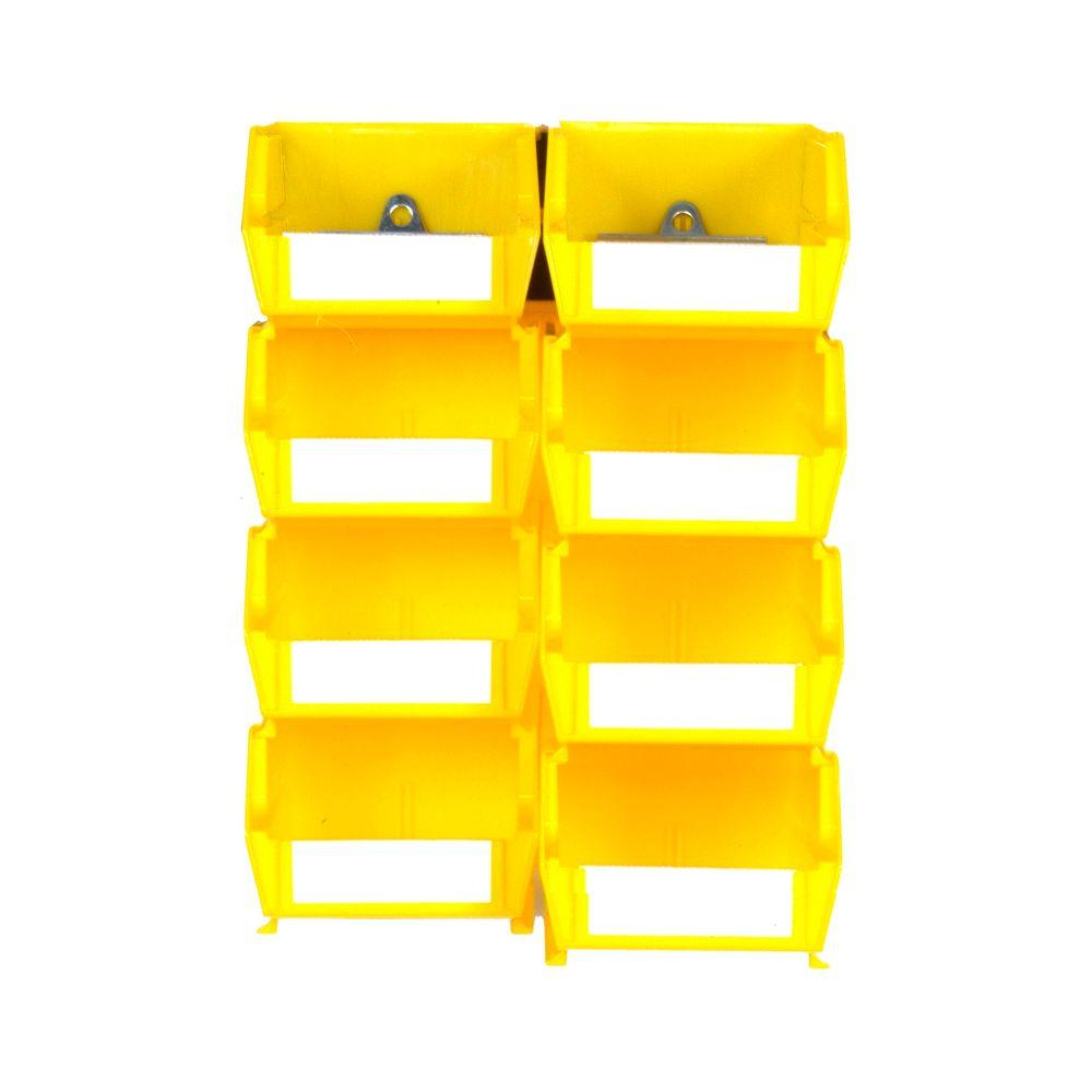 Locbin 4 18 In W X 3 In H Yellow Wall Storage Bin Organizer 8 throughout dimensions 1000 X 1000