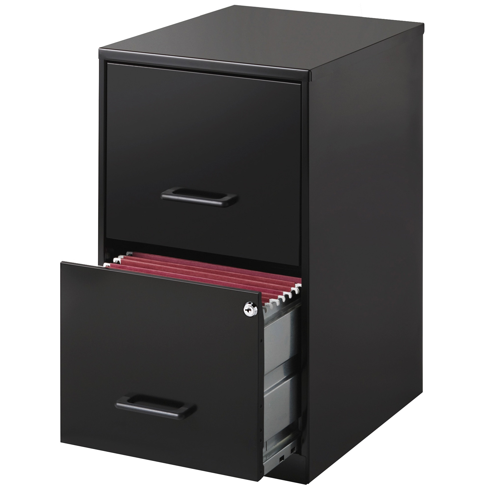 Lorell 2 Drawers Vertical Steel Lockable Filing Cabinet Black pertaining to sizing 1976 X 1976