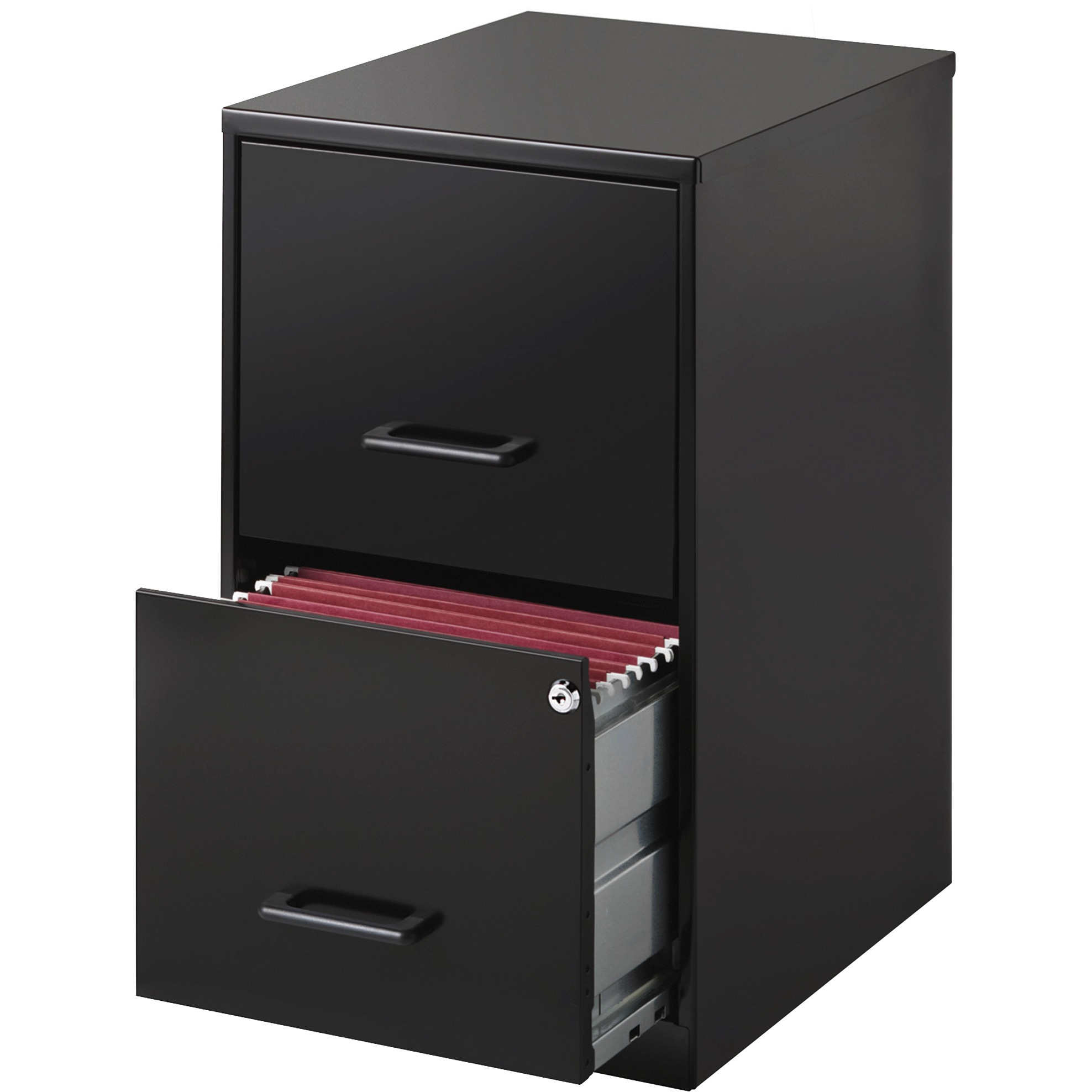 Lorell 2 Drawers Vertical Steel Lockable Filing Cabinet Black throughout sizing 1976 X 1976