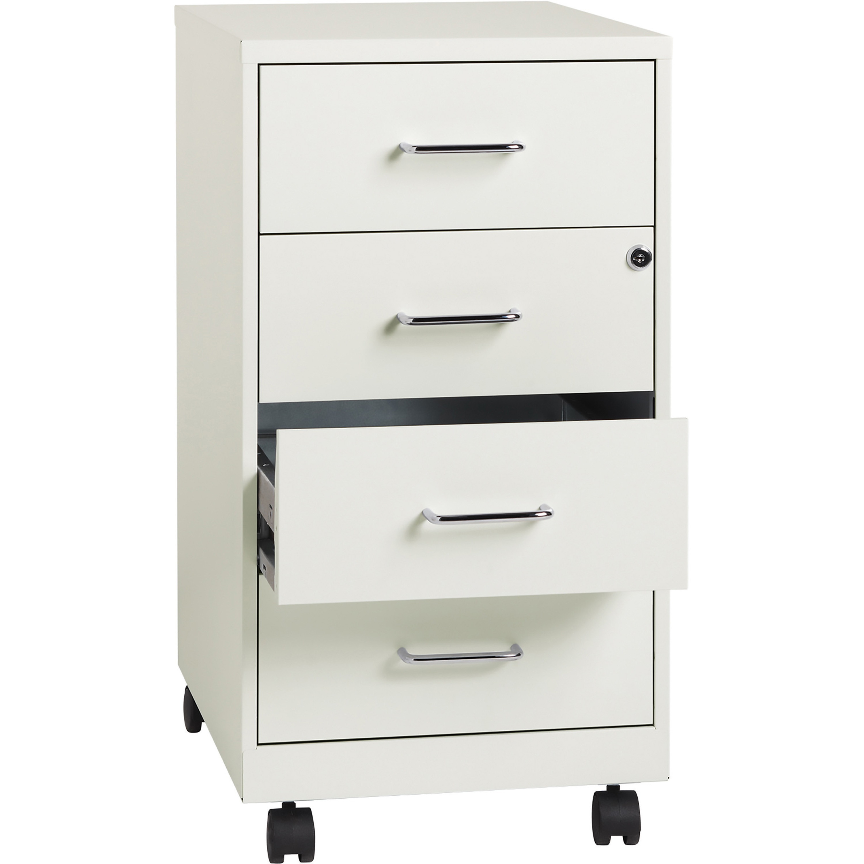 Lorell 4 Drawer 26 12 Mobile Storage Cabinet White Walmart with sizing 3000 X 3000