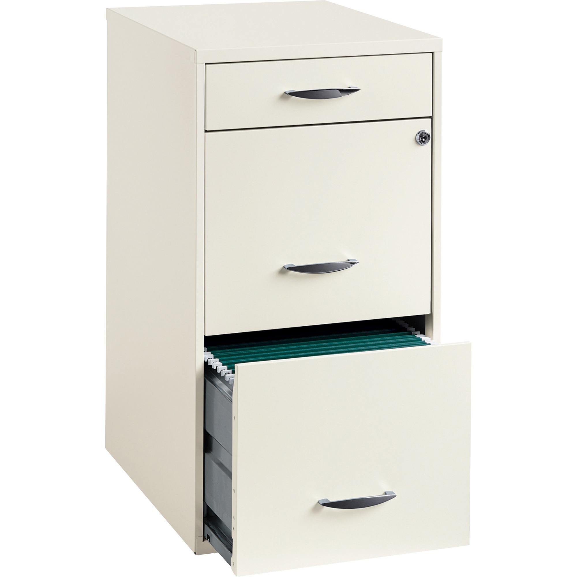 Lorell Soho White 3 Drawer File Cabinet 143 X 18 X 27 3 X with regard to proportions 2000 X 2000