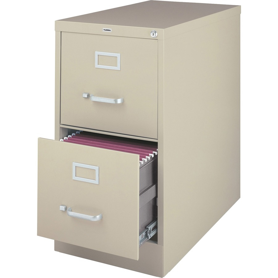 Lorell Vertical File Cabinet 18 X 265 X 284 2 X Drawers For File Legal Vertical Lockable Ball Bearing Suspension Heavy Duty Putty throughout measurements 900 X 900